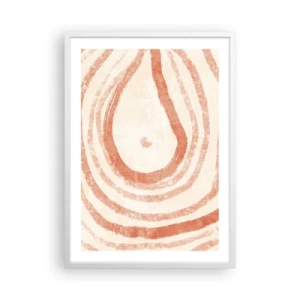 Poster in cornice bianca - Cerchi di corallo - 50x70 cm