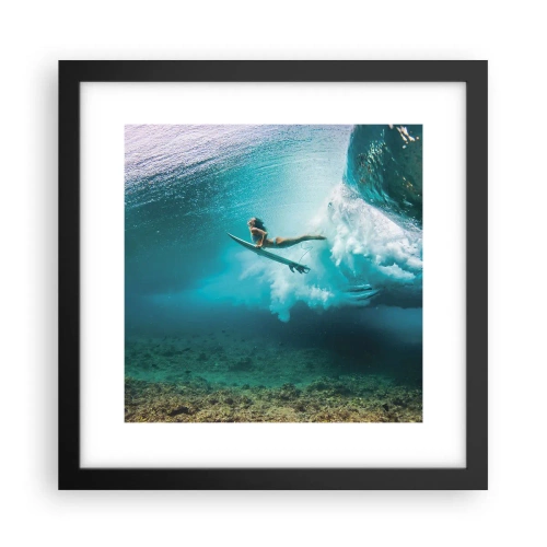 Poster in cornice nera - Mondo subacqueo - 30x30 cm