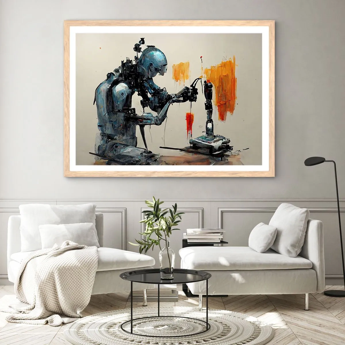 Poster in cornice rovere chiaro - È già domani... - 70x50 cm