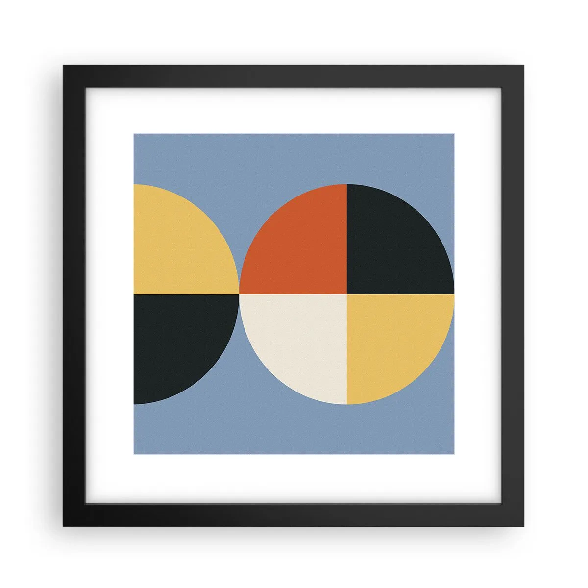 Poster in cornice nera - Guarda e conta - 30x30 cm