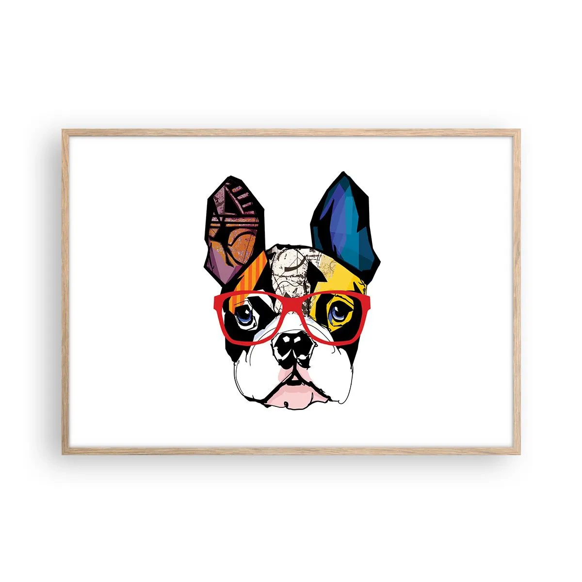 Poster in cornice rovere chiaro - Intellettuale - 100x70 cm