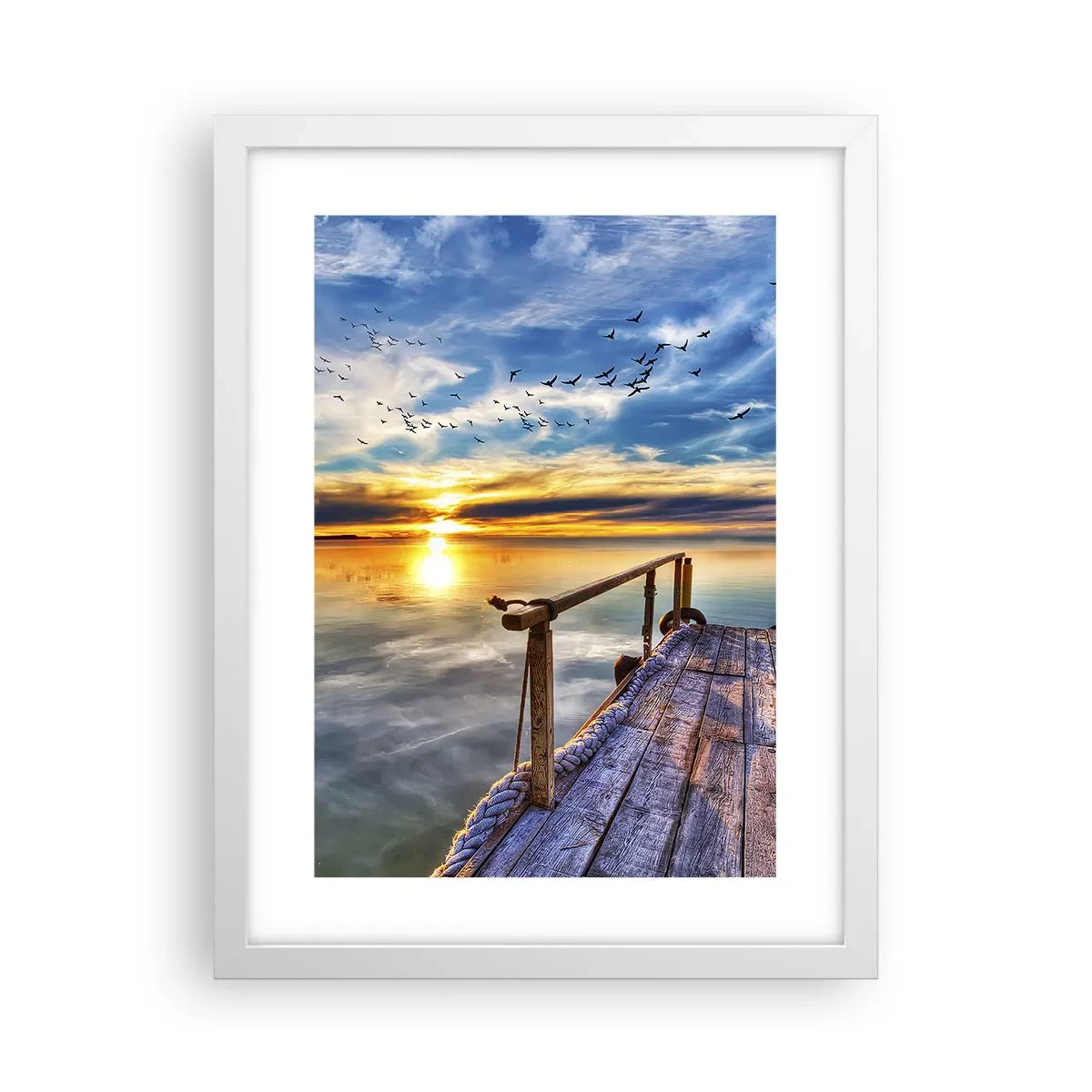 Poster in cornice bianca - Il vento è andato a dormire - 30x40 cm