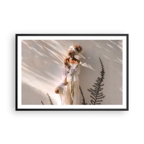 Poster in cornice nera - Il sole e la ragazza - 91x61 cm