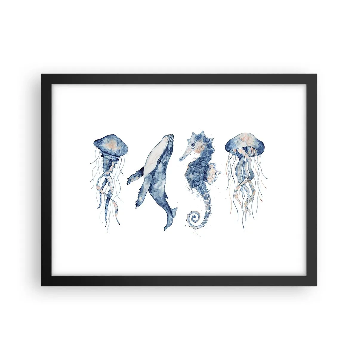 Poster in cornice nera - Meraviglie del mare - 40x30 cm