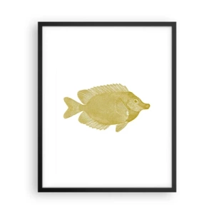 Poster in cornice nera - Pesce e basta - 40x50 cm