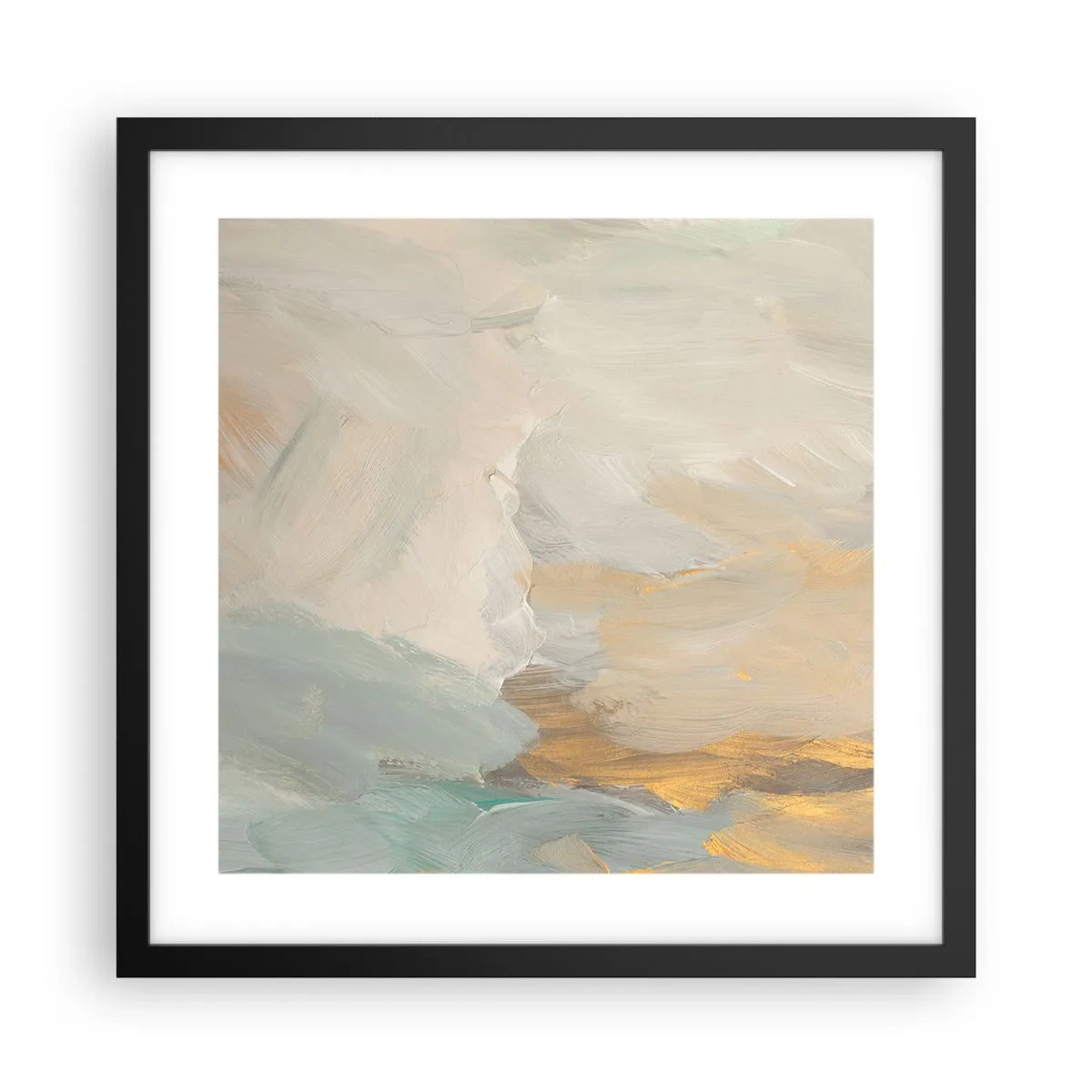 Poster in cornice nera - Astrazione: il paese della mitezza - 40x40 cm