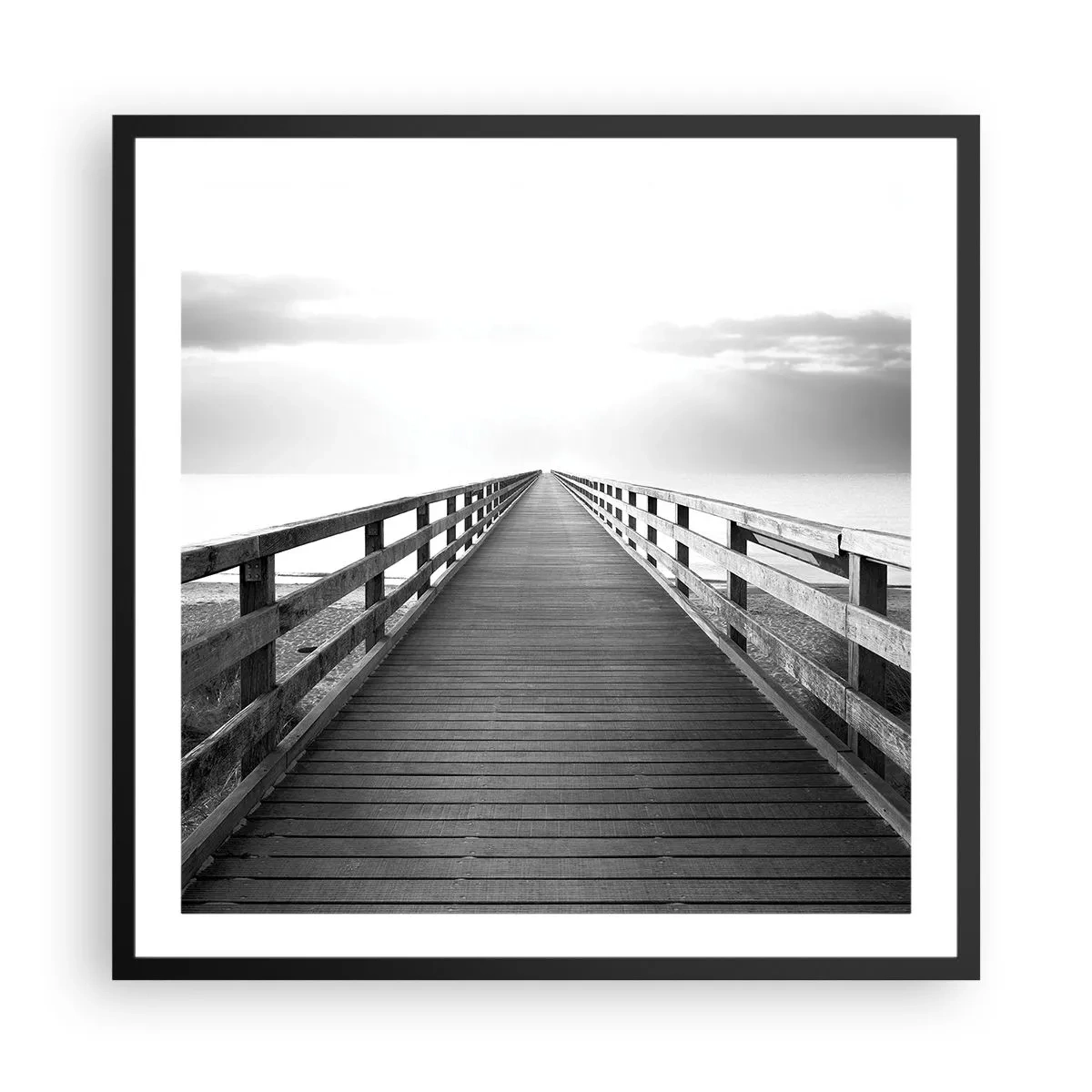 Poster in cornice nera - Sempre più lontano - 60x60 cm