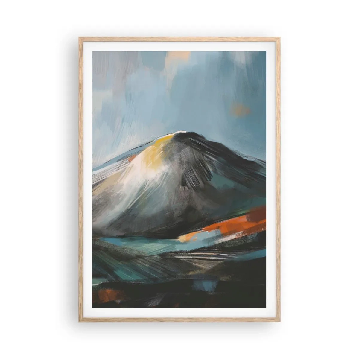 Poster in cornice rovere chiaro - Aspri e belli - 70x100 cm