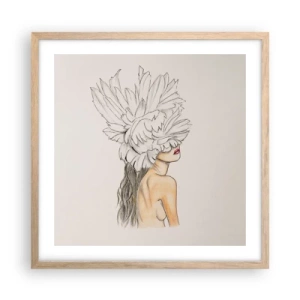 Poster in cornice rovere chiaro - Bellezza coronata - 50x50 cm