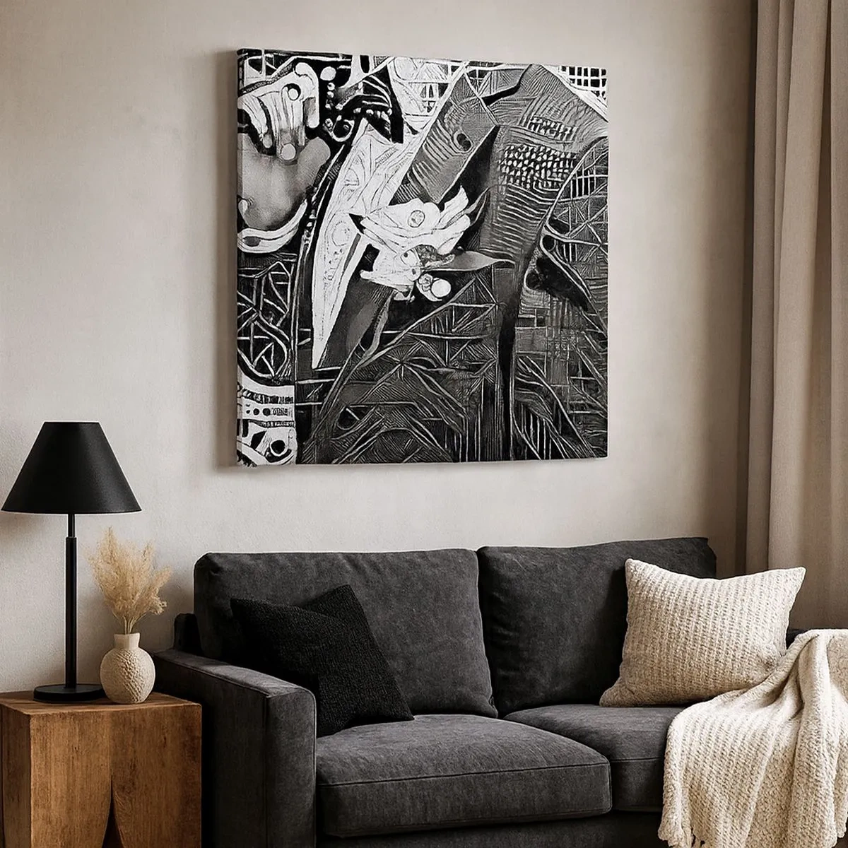 Quadro su tela - Stampe su Tela - Solo in apparenza un uomo grigio - 30x30 cm