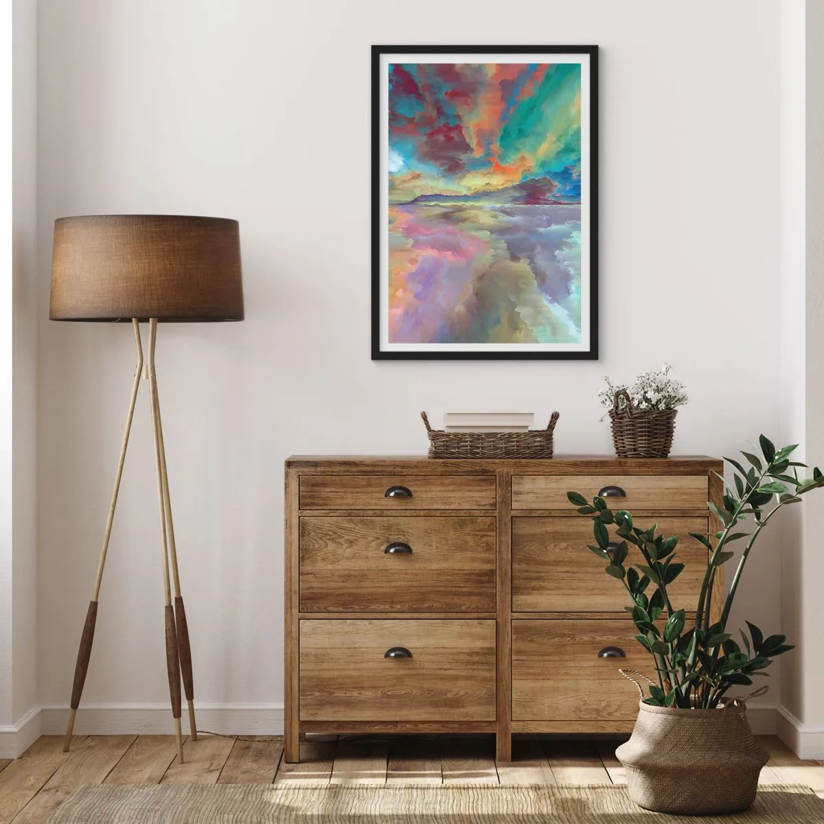 Poster in cornice nera - Due cieli - 40x50 cm