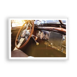 Poster in cornice bianca - Un soffio di lusso dal passato - 100x70 cm