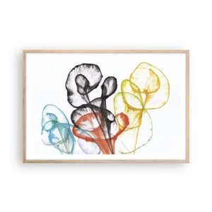 Poster in cornice rovere chiaro - Fiori con l'anima - 91x61 cm