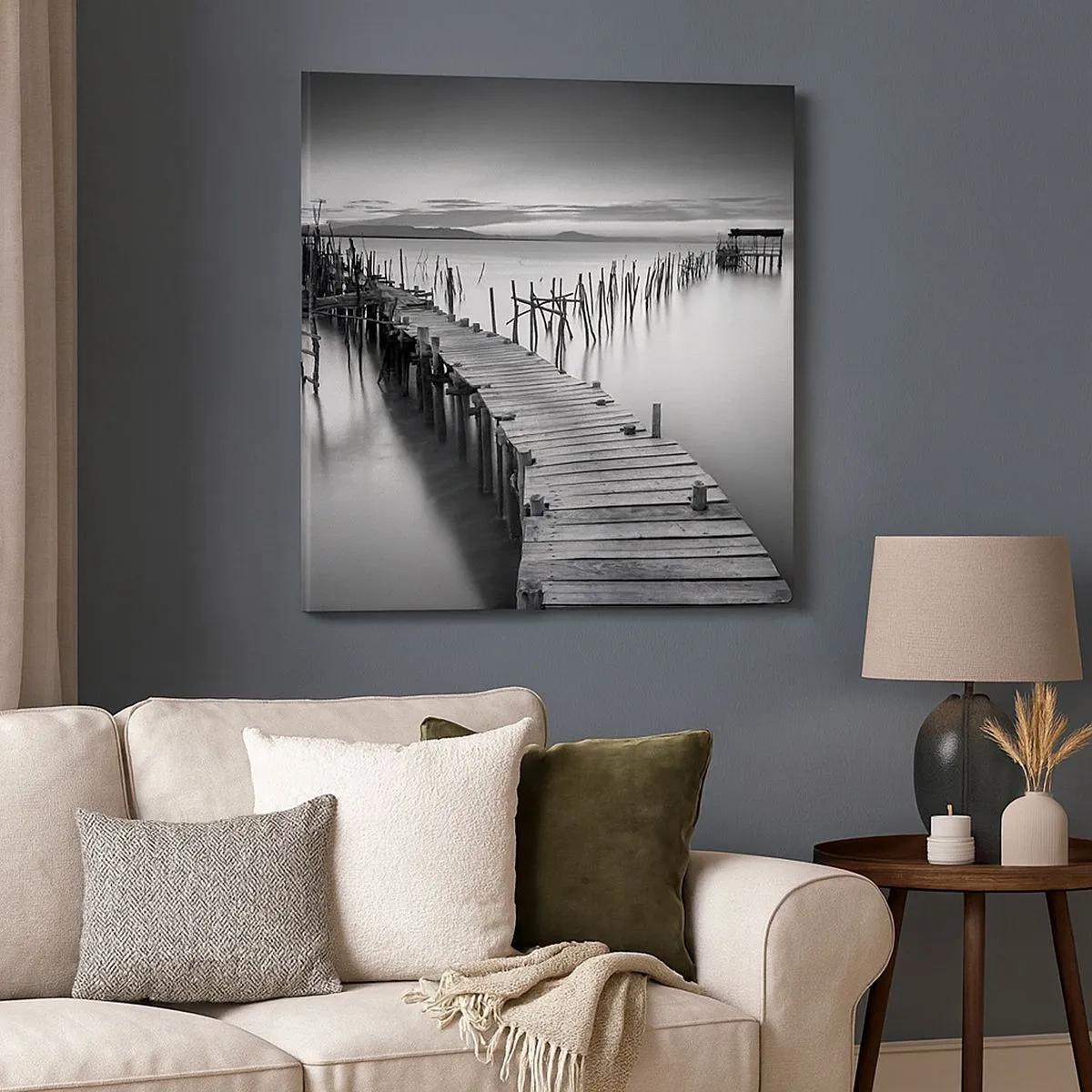 Quadro su tela - Stampe su Tela - La pace della riva dimenticata - 30x30 cm