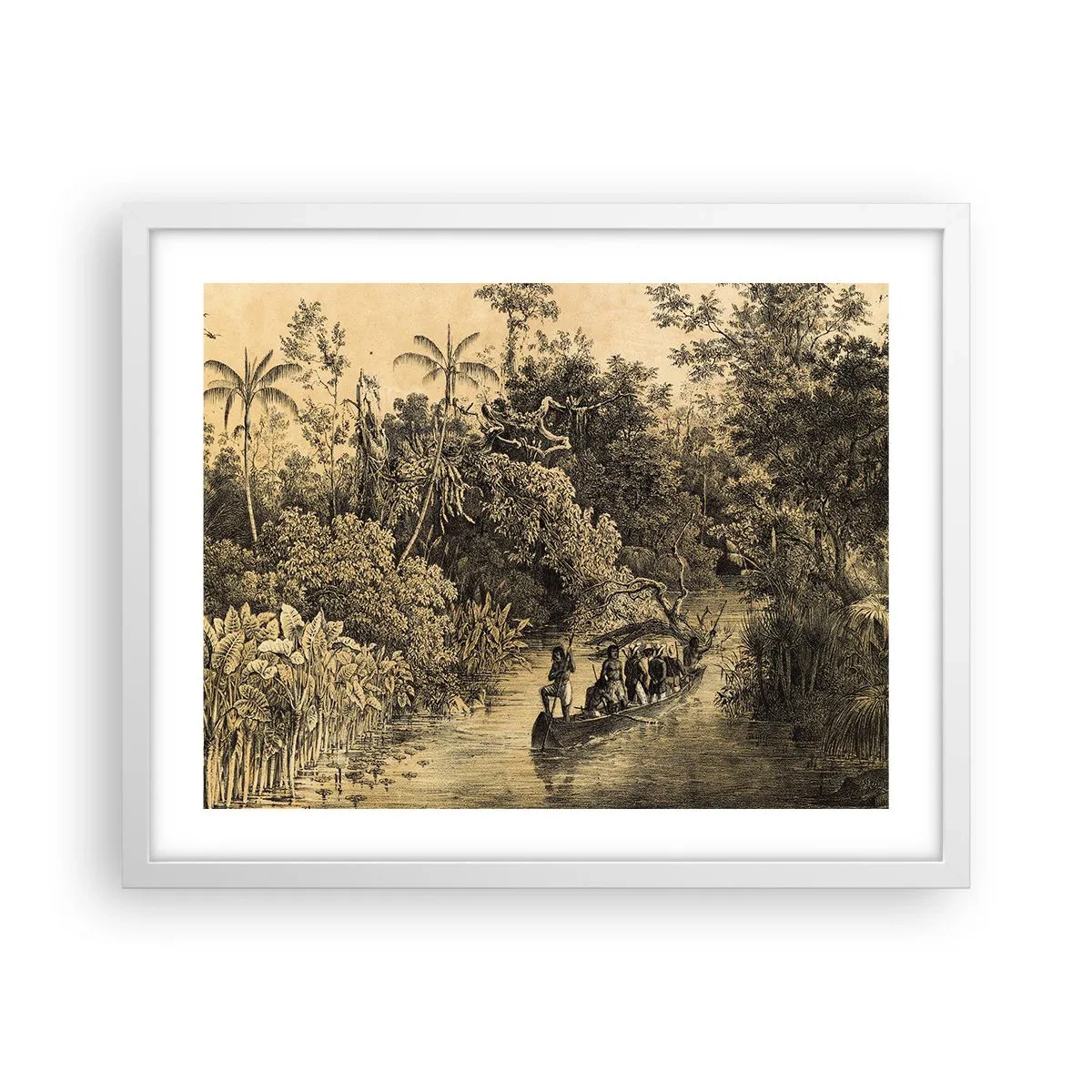 Poster in cornice bianca - Viaggio alla fonte - 50x40 cm