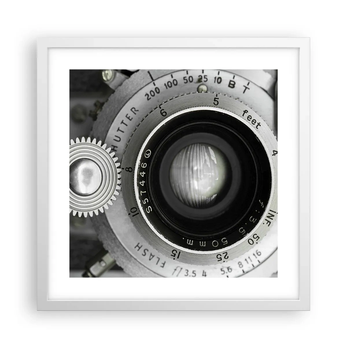 Poster in cornice bianca - Racconto su Hollywood - 40x40 cm