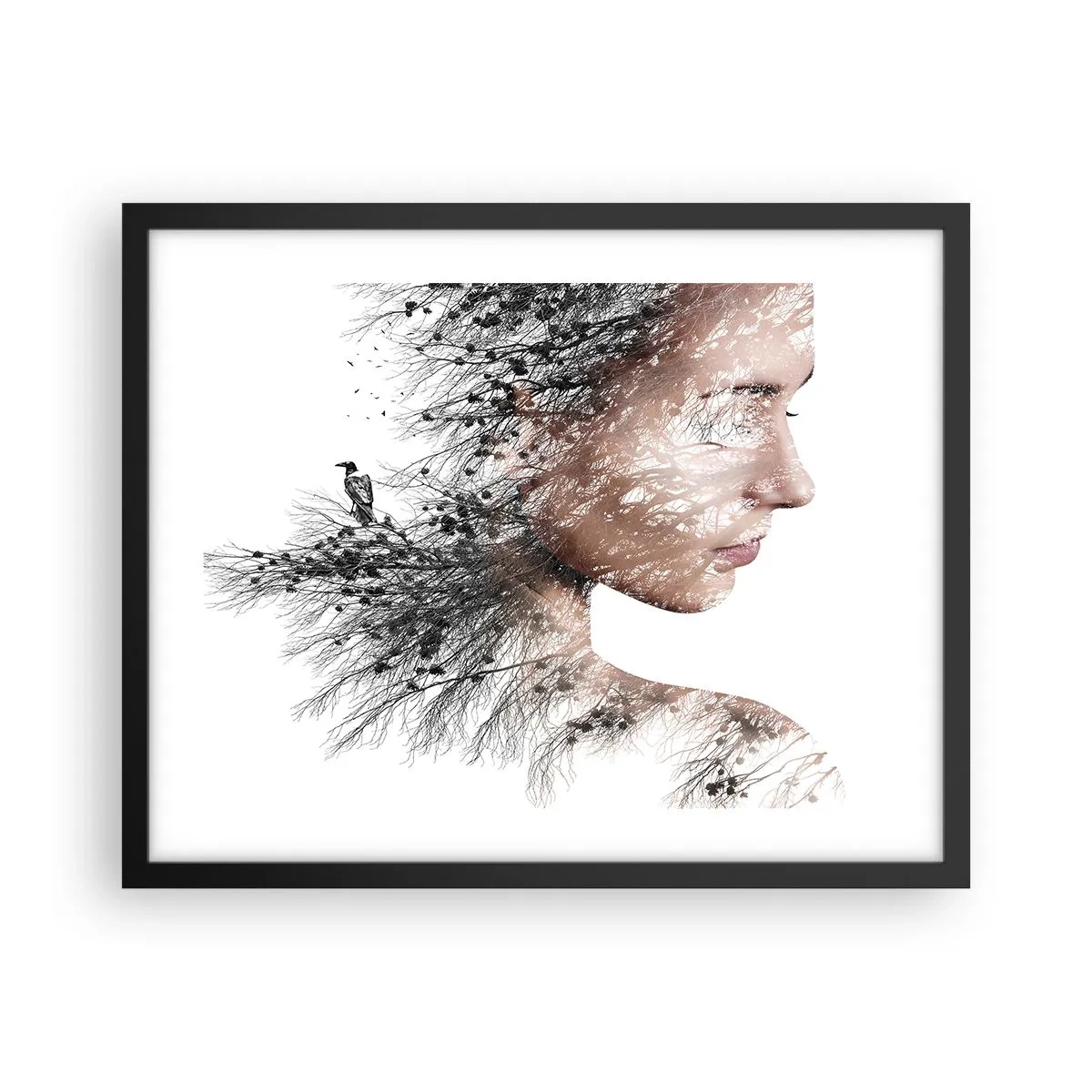 Poster in cornice nera - Lo spirito della foresta - 50x40 cm