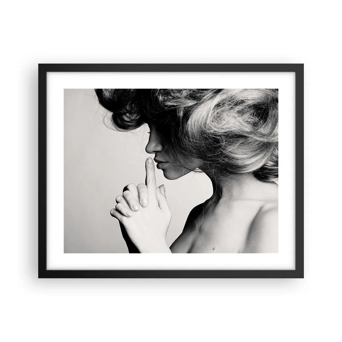 Poster in cornice nera - Ascoltando se stessa - 50x40 cm