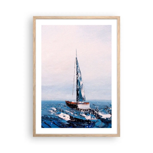 Poster in cornice rovere chiaro - Fratellanza nel vento - 50x70 cm