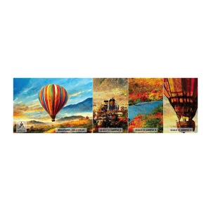 Campione di Fotomurale Premium Sand - Nel silenzio si vede meglio - Palloncino, Paesaggio, Natura - 100x30 cm