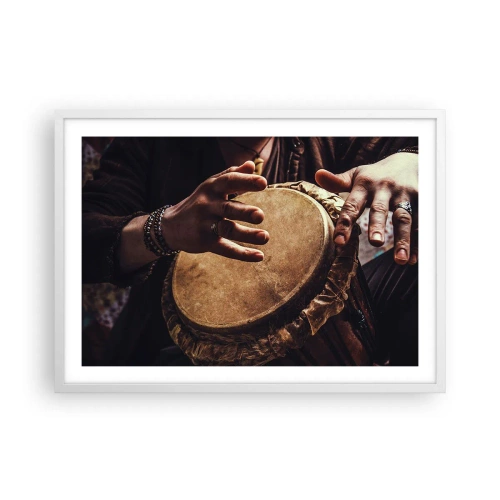 Poster in cornice bianca - Al ritmo del cuore - 70x50 cm