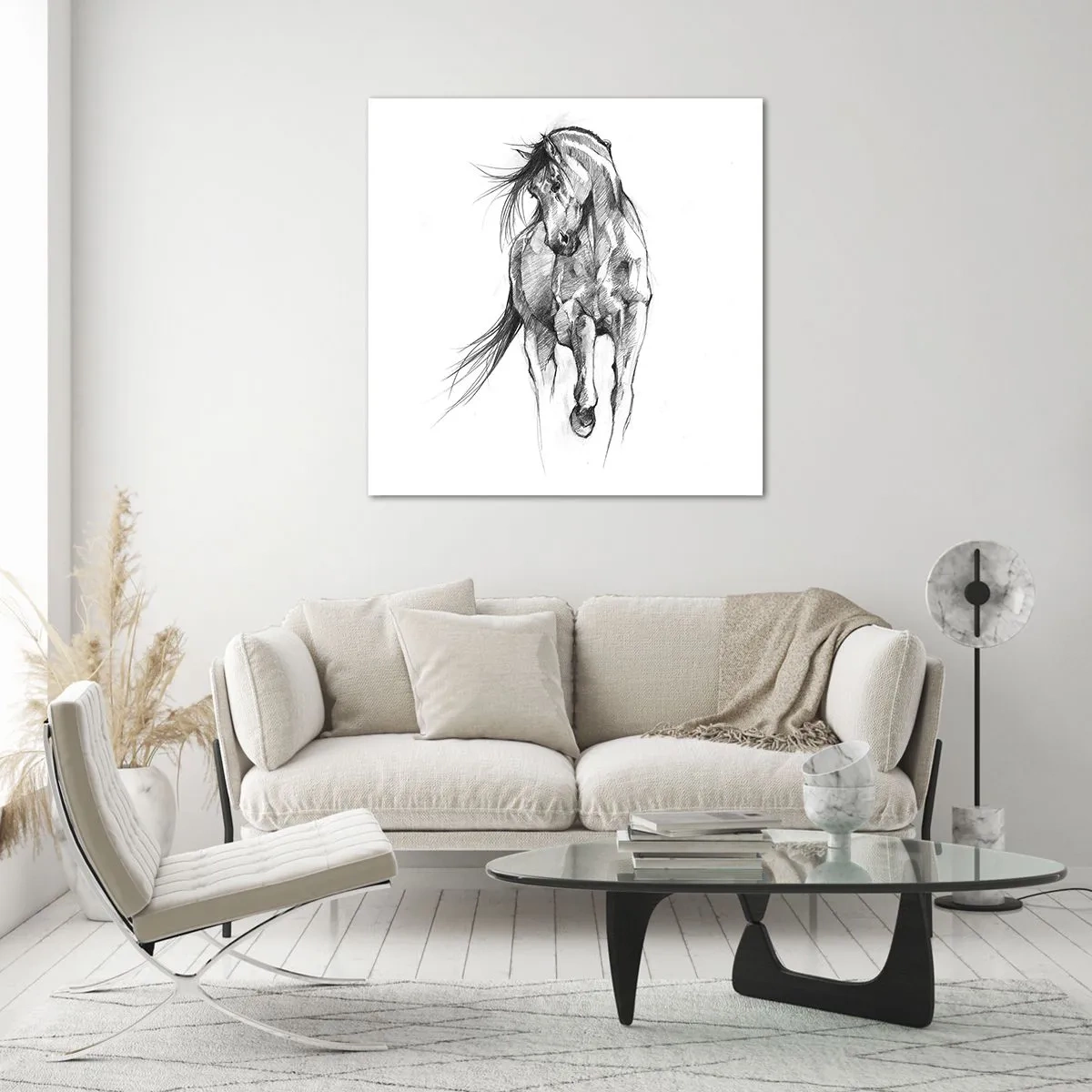 Quadro su vetro - Trotto aggraziato - 60x60 cm