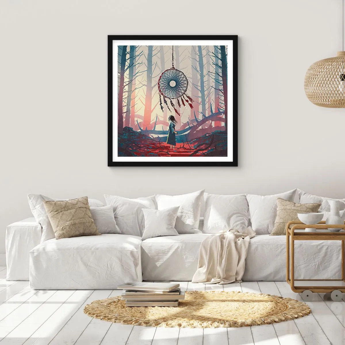 Poster in cornice nera - Il rituale segreto della felicità - 60x60 cm