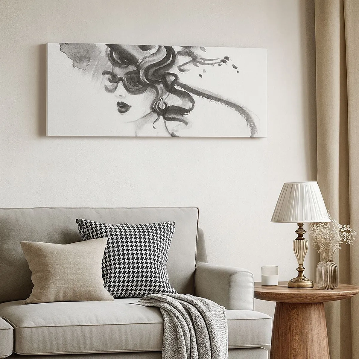 Quadro su tela - Stampe su Tela - Donna di carattere - 100x40 cm