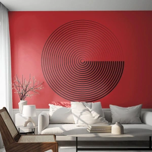 Fotomurali Autoadesivo Deluxe Sticker - Movimento circolare - Minimalismo, Ruota, Linee - 200x140 cm