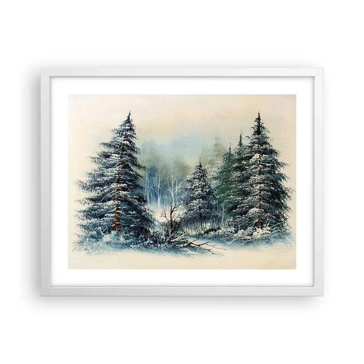 Poster in cornice bianca - Pronti al Natale - 50x40 cm