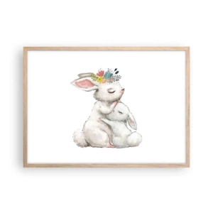 Poster in cornice rovere chiaro - Da mamma si sta meglio - 70x50 cm