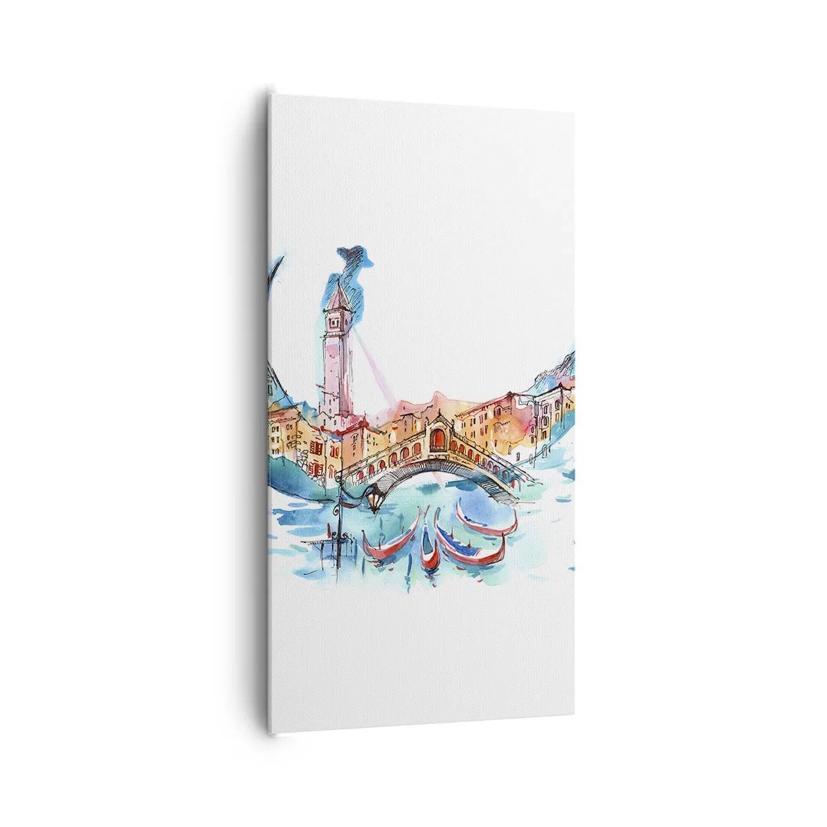 Quadro su tela - Stampe su Tela - Navighiamo dentro la città - 65x120 cm