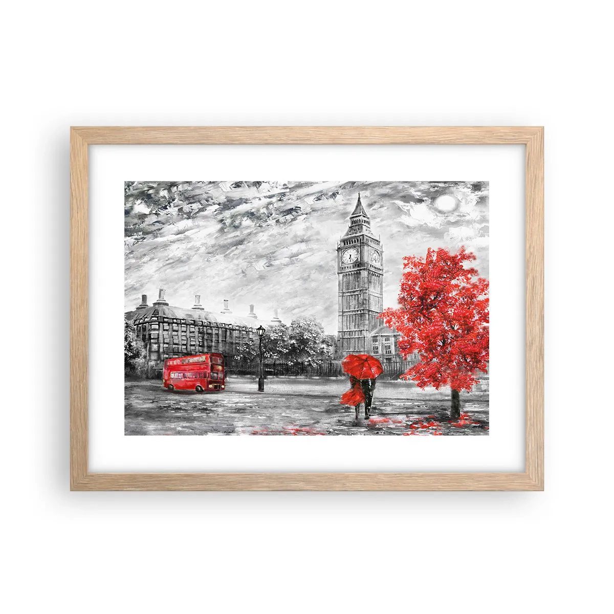 Poster in cornice rovere chiaro - Un giorno eccitante - 40x30 cm