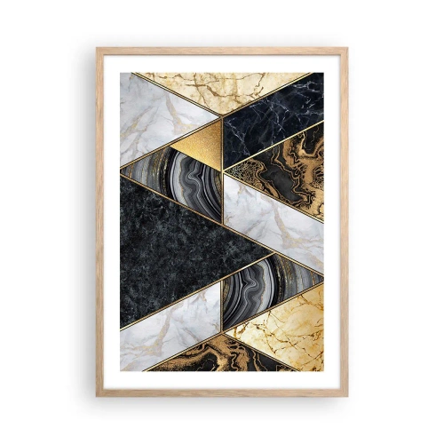 Poster in cornice rovere chiaro - Pietra su pietra - 50x70 cm