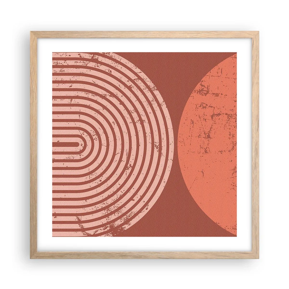 Poster in cornice rovere chiaro - Rapporti stretti - 50x50 cm