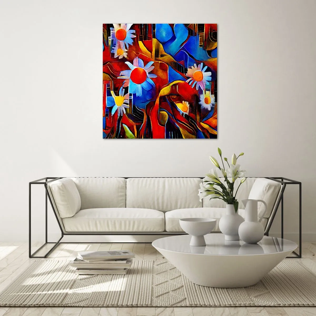 Quadro su vetro - I colori della vita - 40x40 cm