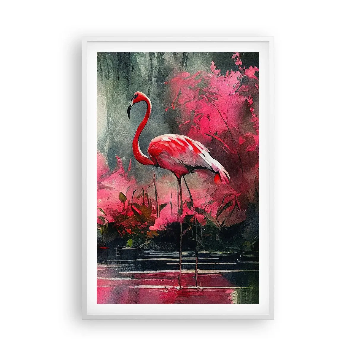 Poster in cornice bianca - Lezione di naturale eleganza - 61x91 cm