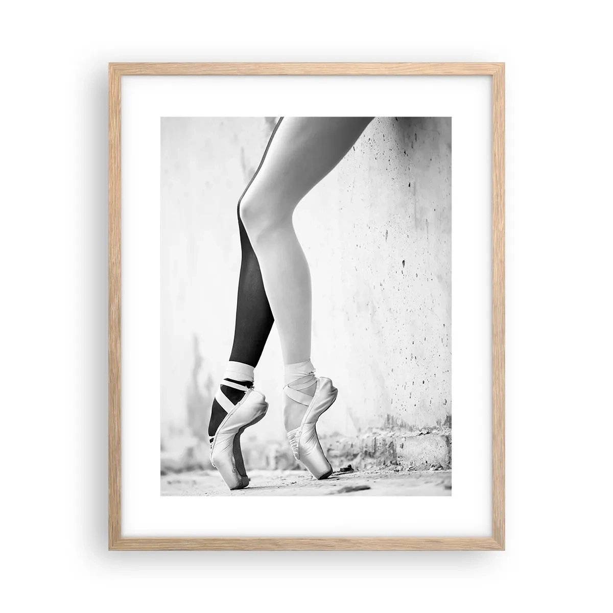 Poster in cornice rovere chiaro - Ballerina, voilà! - 40x50 cm