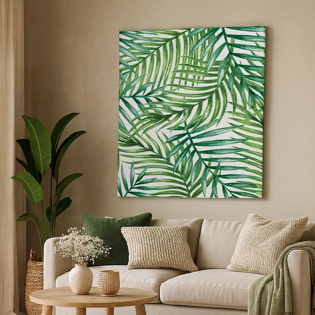 Quadro su tela - Stampe su Tela - Sotto un baldacchino verde - 30x30 cm