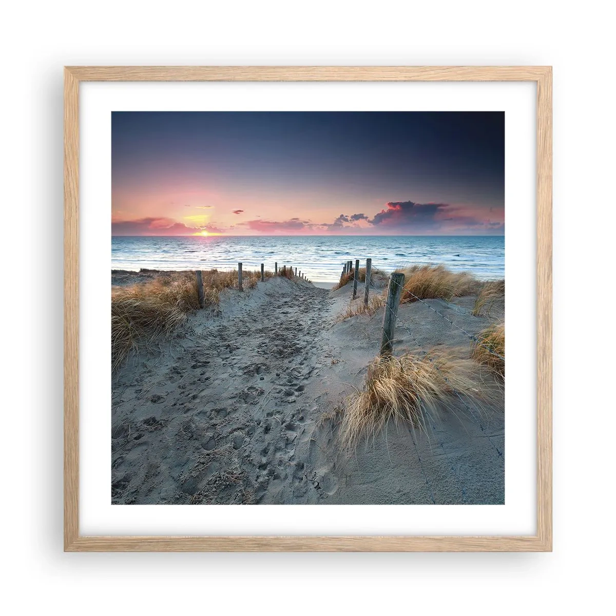 Poster in cornice rovere chiaro - Hai versato un arcobaleno di luce radiosa... - 50x50 cm