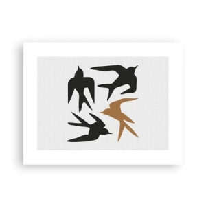 Poster - Giochi di rondini - 40x30 cm