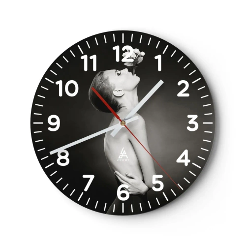 Orologio da parete - Orologio in Vetro - Eleganza eccentrica - 40x40 cm