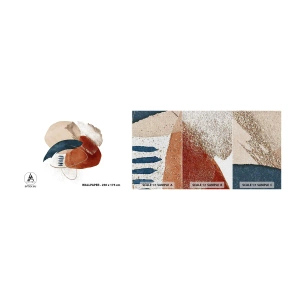 Campione di Fotomurale Premium Canvas - Composizione ovale - Astrazione, Pezzo, Modello moderno - 100x30 cm