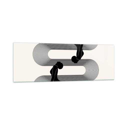 Quadro su vetro - Simmetria sensuale - 90x30 cm