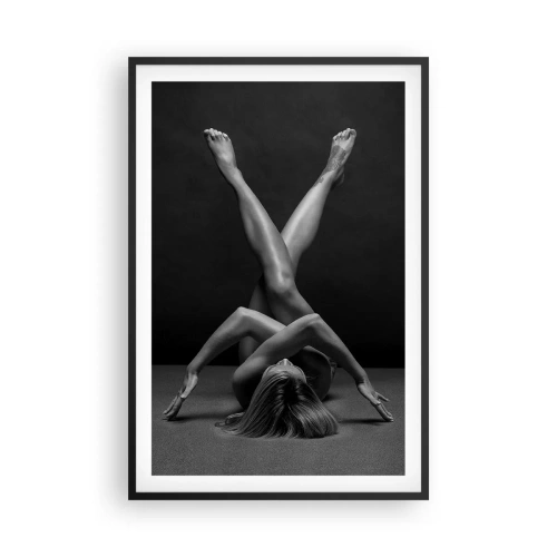 Poster in cornice nera - Geometria del nudo - 61x91 cm
