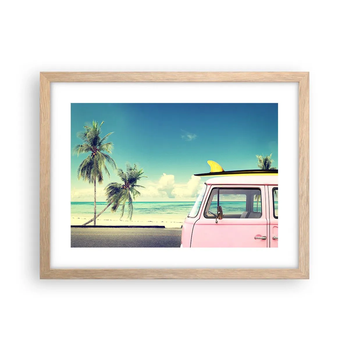 Poster in cornice rovere chiaro - Tempo di vacanze - 40x30 cm