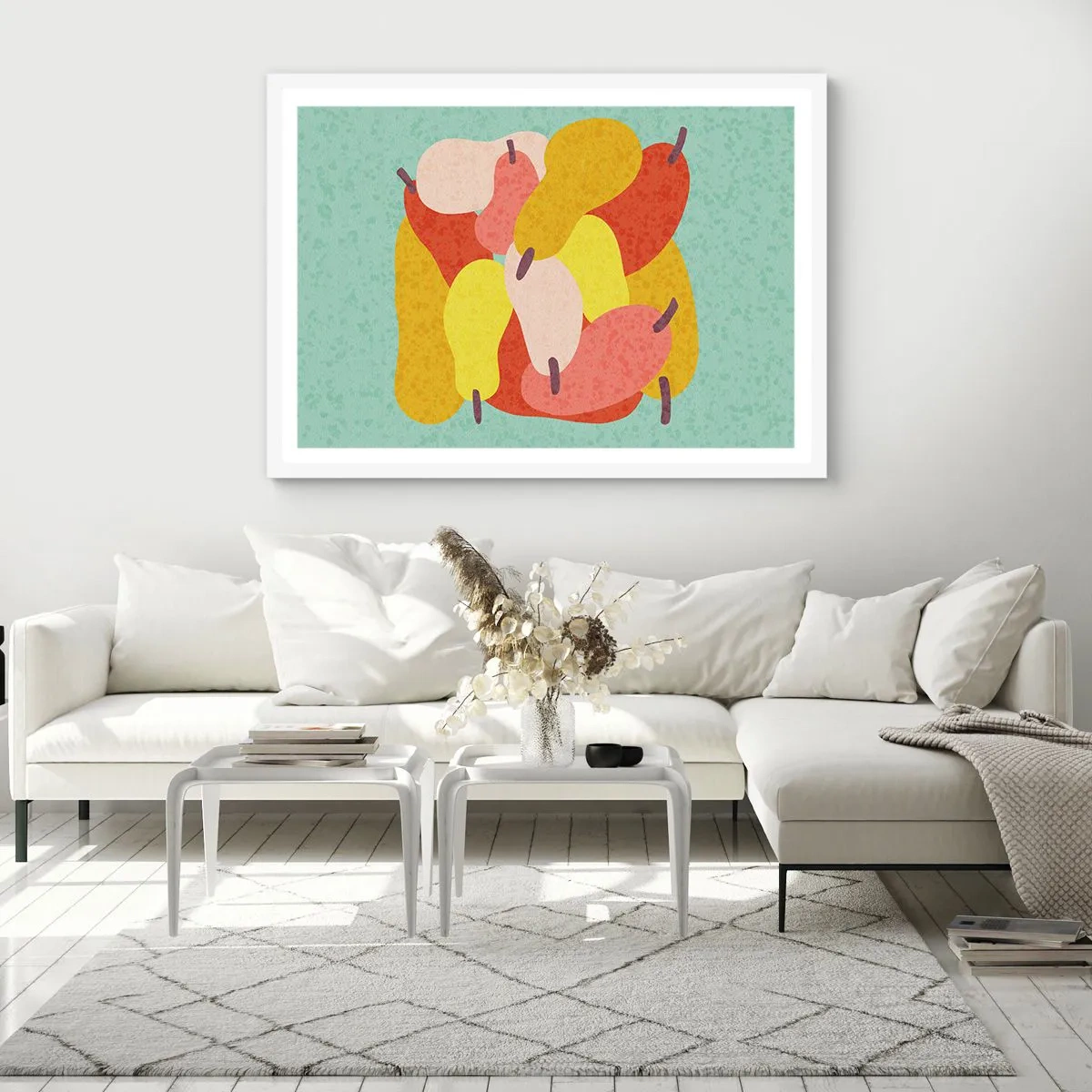 Poster in cornice bianca - Assaggia il sole estivo - 91x61 cm