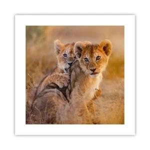 Poster - Non disturbare! Giochiamo - 40x40 cm