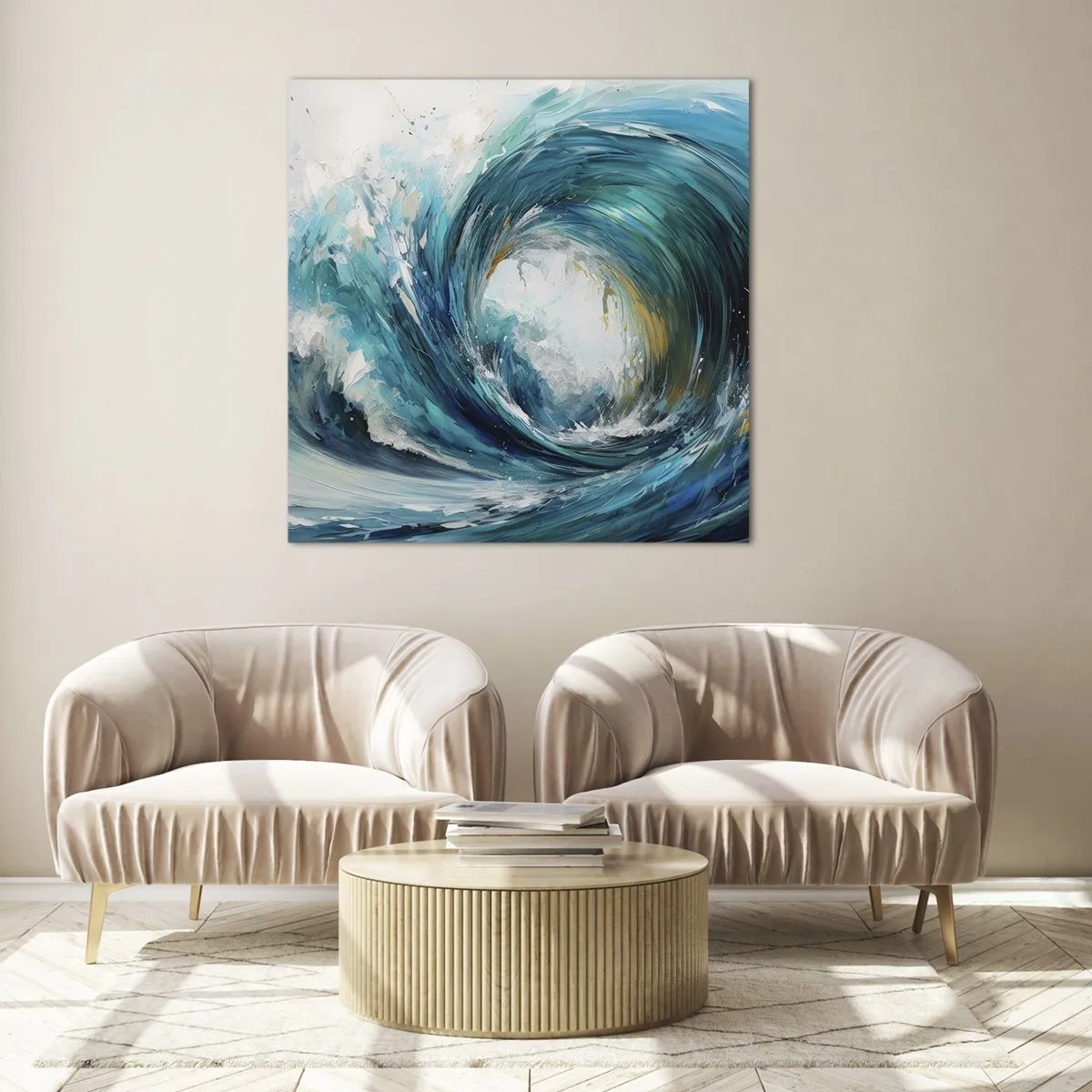 Quadro su vetro - Portale marino - 40x40 cm