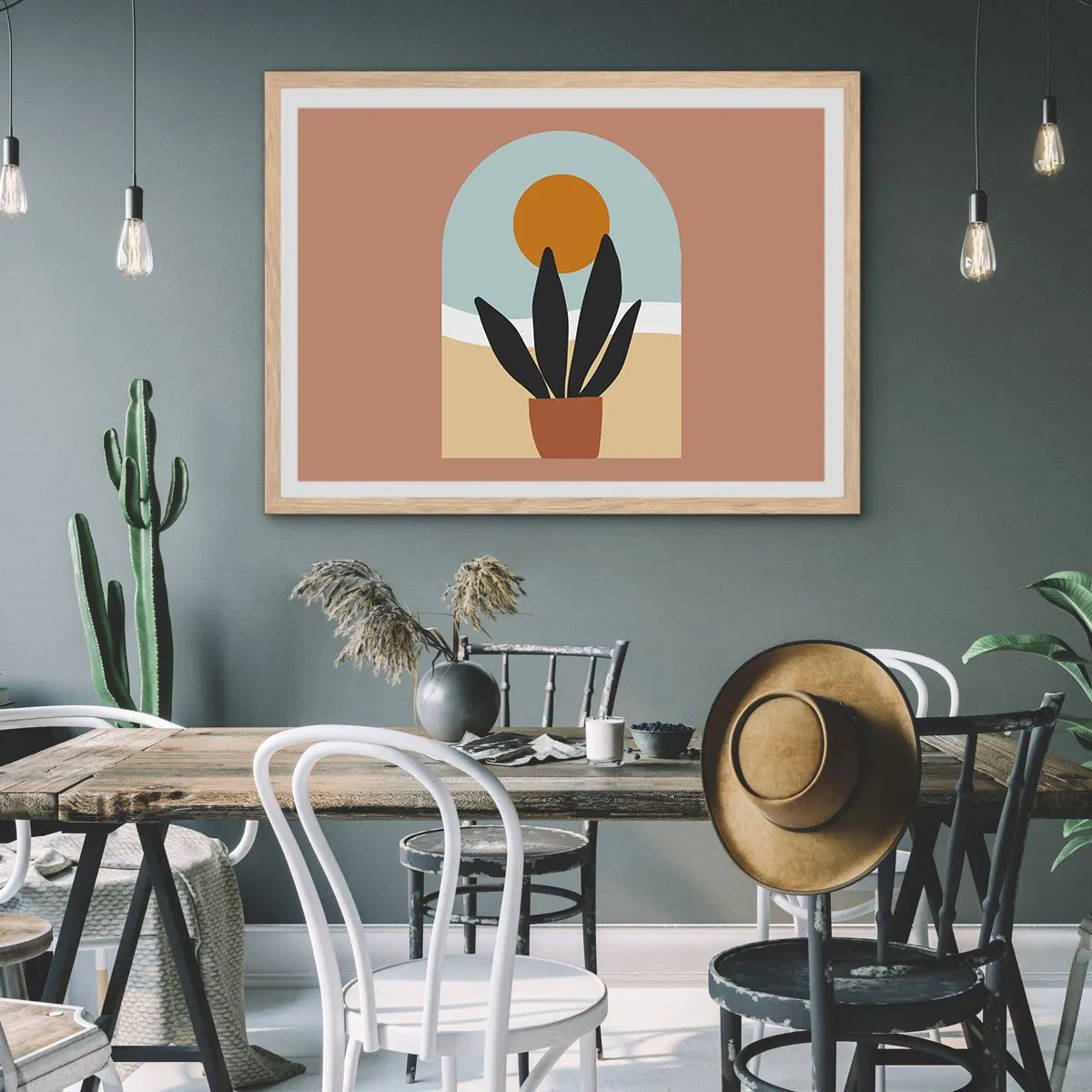 Poster in cornice rovere chiaro - Piccole gioie - 91x61 cm